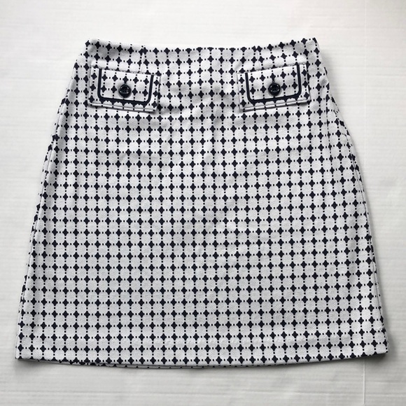 Cabi NWT Teatime A-Line Skirt Black and White Lattice Print  Size 4 - Picture 1 of 7
